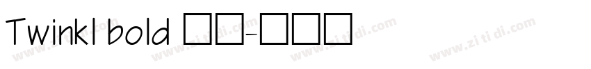 Twinkl bold 粗体字体转换